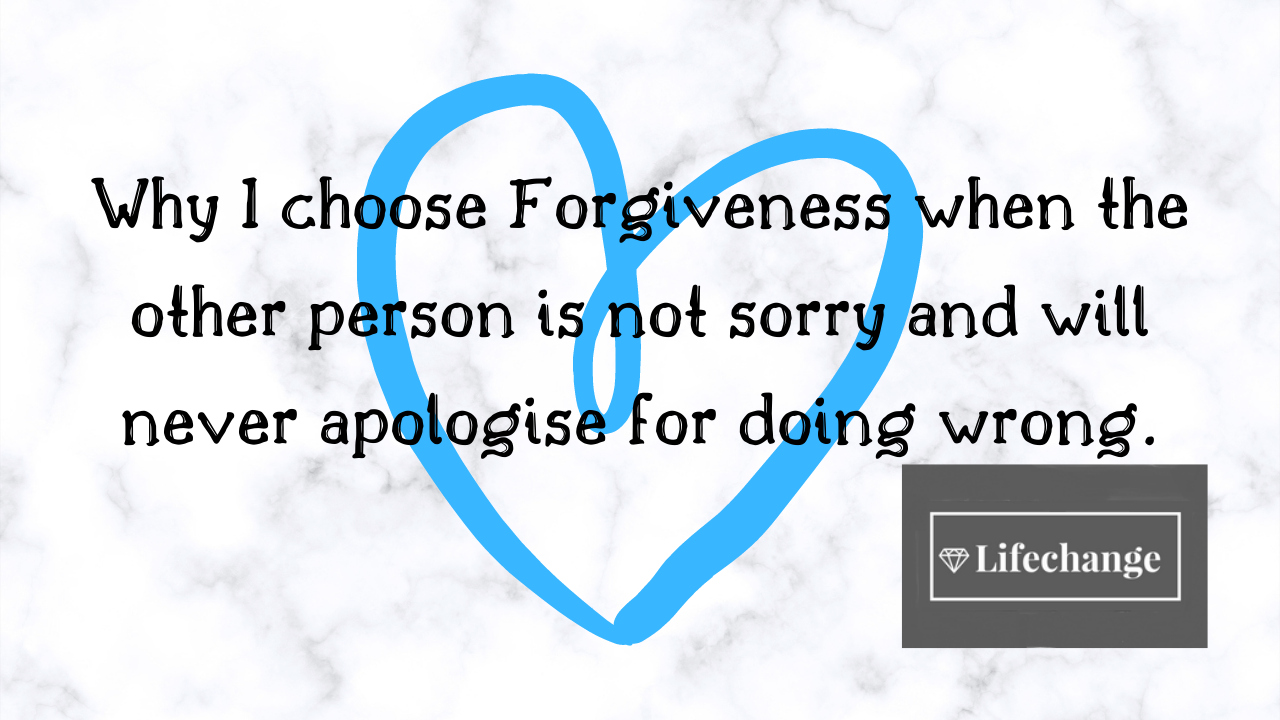 Why do I choose Forgiveness