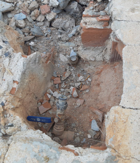 Where the water meter was located. manipulation and coercion 